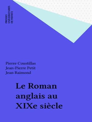 cover image of Le Roman anglais au XIXe siècle